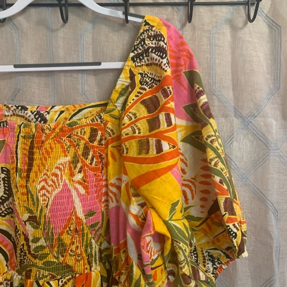 Mlle Gabrielle Plus Size Cotton Floral Print Summer Dress-Size 3X - Picture 5 of 11